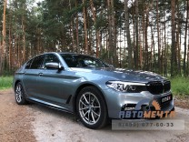 Накладки под пороги (Лезвия, ЧЕРНЫЙ ЛАК) BMW 5-series (G30). Аналог накладок М-порогов (OEM 51192447015 и 51192447016)-9